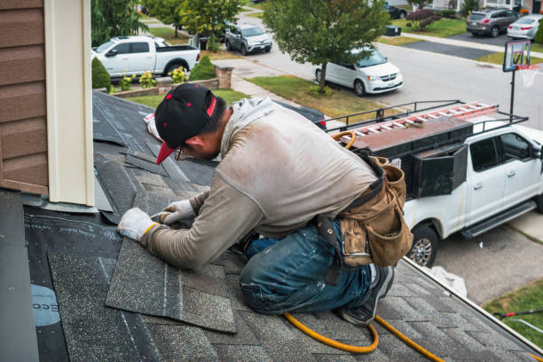 Professional Roofing technician working in Maryus, VA